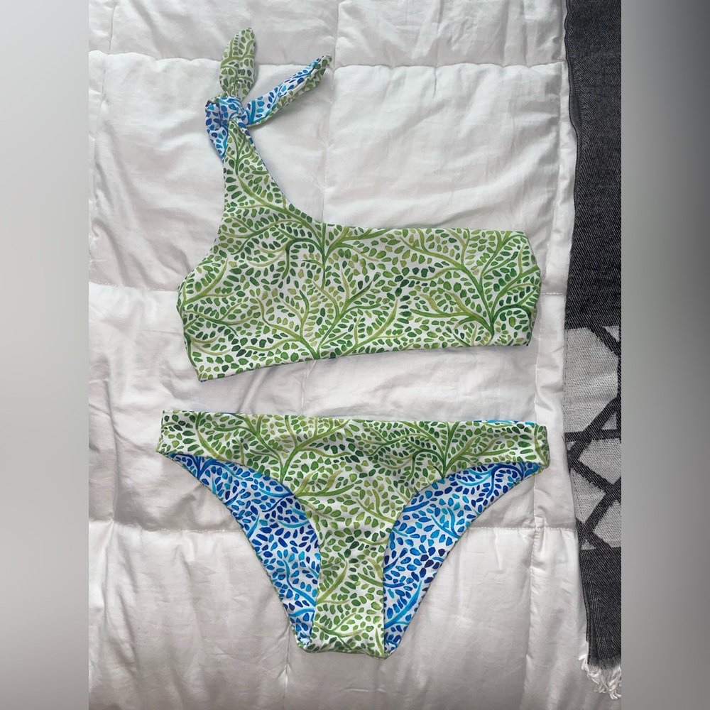 Solid & Striped Swimsuit- Size Medium - Reversible - image 2